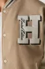 Embroidered Faux-Leather & Fleece Varsity Jacket sold by Urban Planet