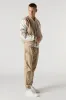 Embroidered Faux-Leather & Fleece Varsity Jacket sold by Urban Planet