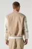 Embroidered Faux-Leather & Fleece Varsity Jacket sold by Urban Planet