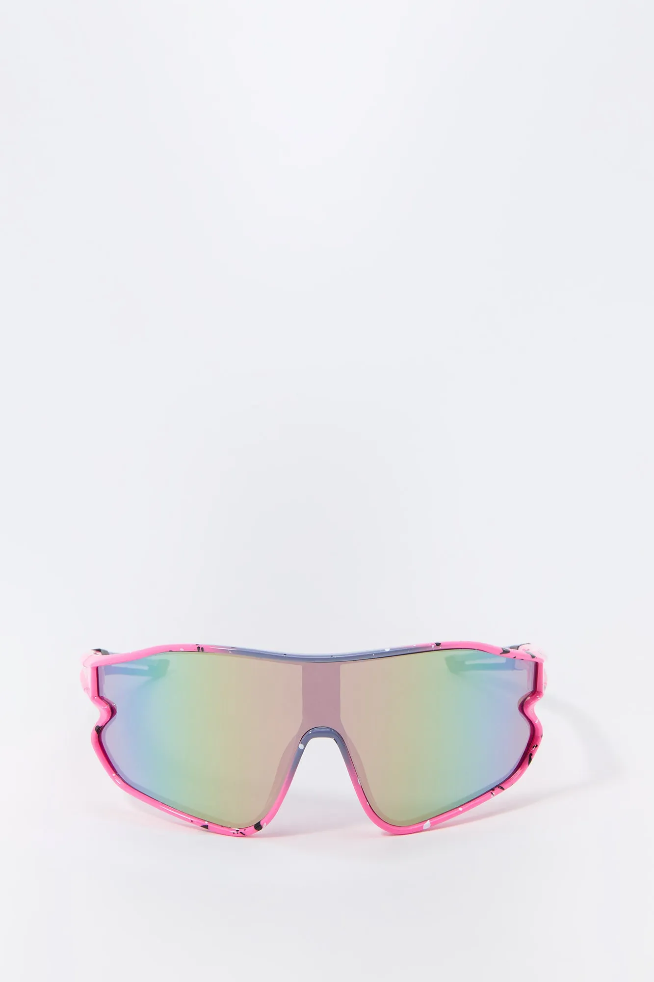 Paint Splatter Sport Shield Sunglasses sold by Urban Planet