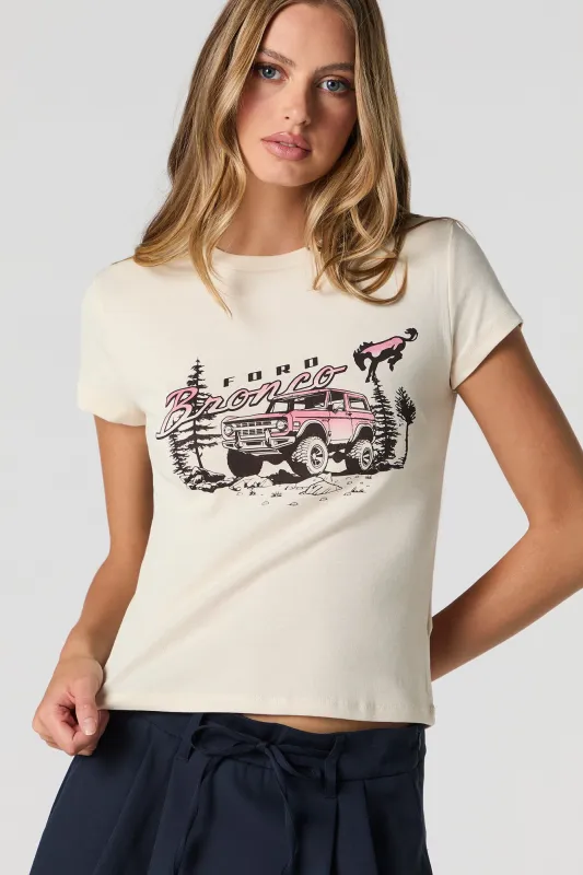 T-shirt côtelé à imprimé Ford Bronco sold by Urban Planet