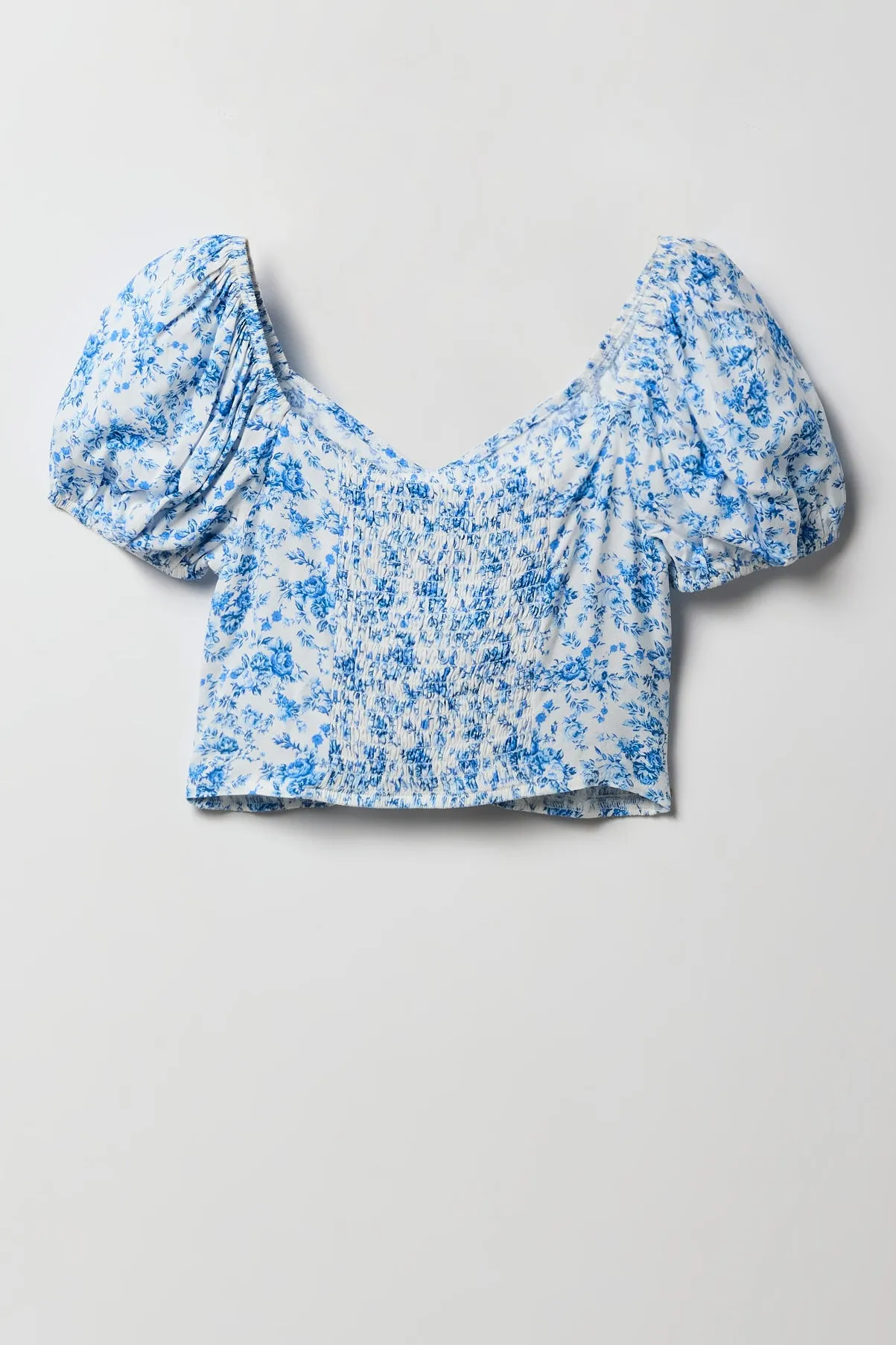 Ensemble avec haut fleuri à liséré smocké et jupe-short pour fille sold by Urban Planet product image thumbnail 3