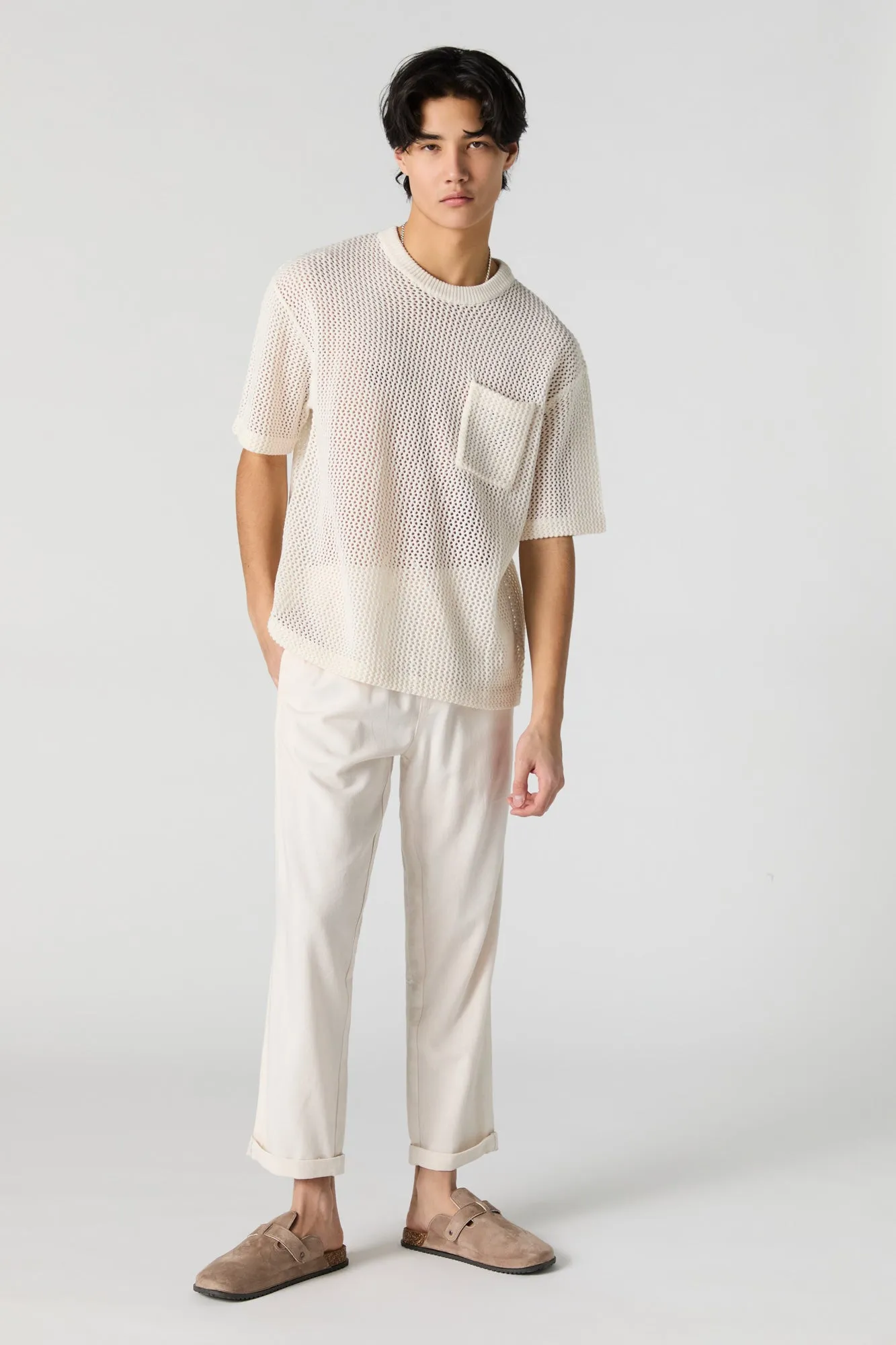 Open Knit Relaxed T-Shirt sold by Urban Planet product image thumbnail 3