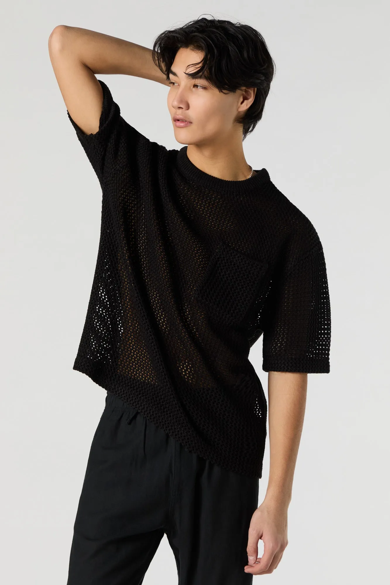 Open Knit Relaxed T-Shirt sold by Urban Planet product image thumbnail 5