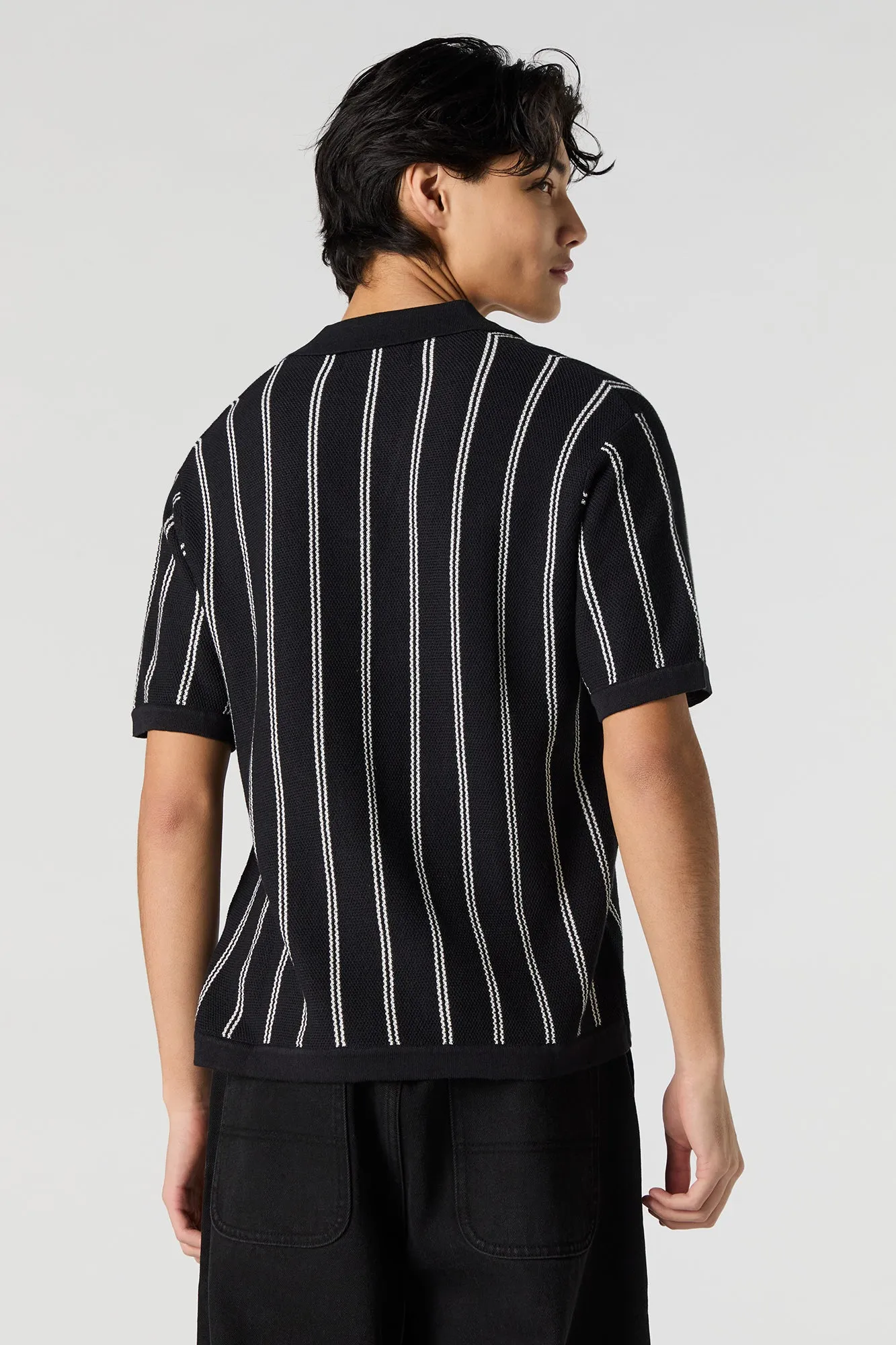 Striped Knit Polo Top sold by Urban Planet product image thumbnail 2