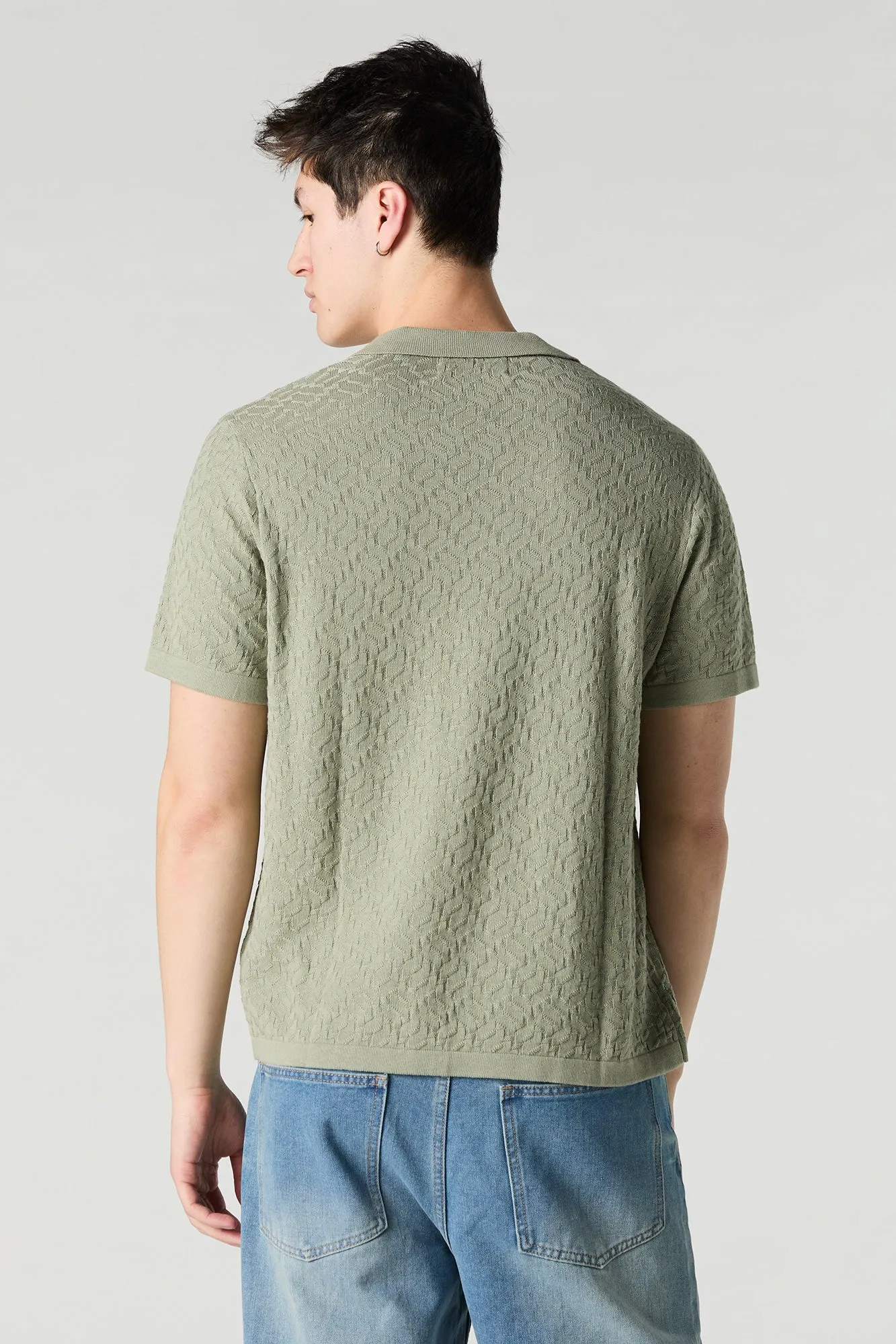 Haut boutonné en tricot texturé sold by Urban Planet product image thumbnail 2