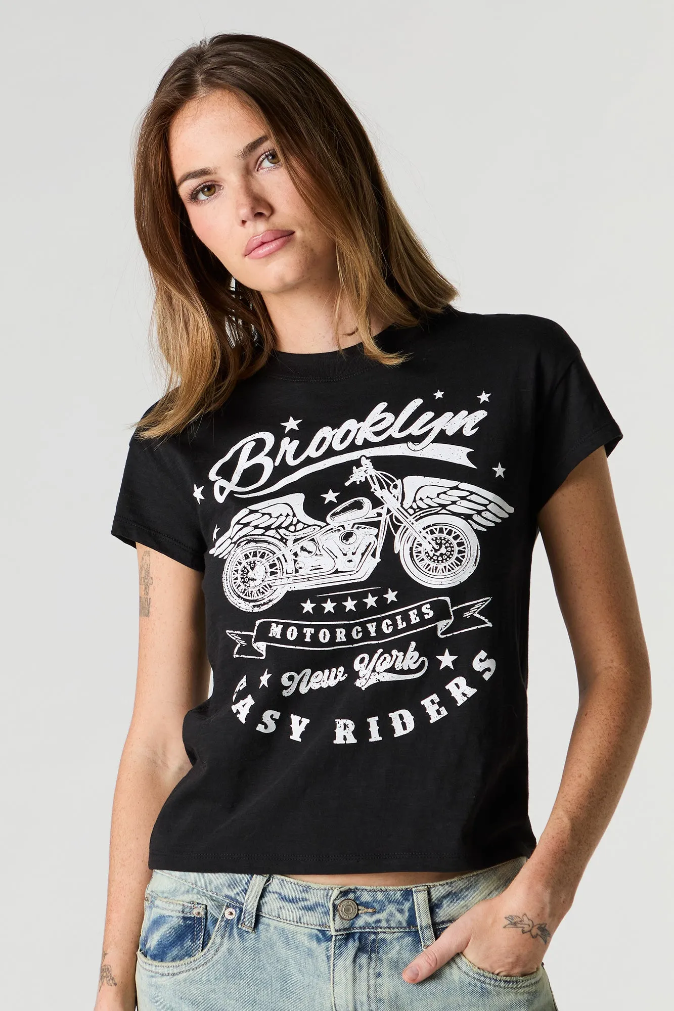 Edgy Graphic Boxy T-Shirt sold by Urban Planet