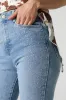 Jean à jambe évasée extensible à taille haute avec pierres du Rhin sold by Urban Planet