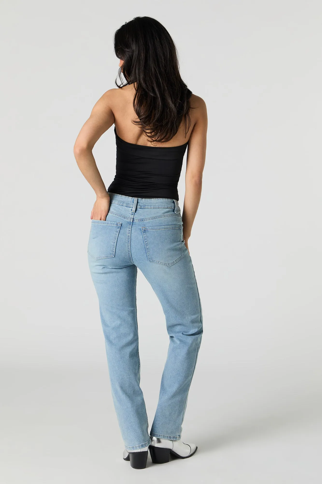 Rhinestone Fringe Pocket Straight Leg Jean sold by Urban Planet product image thumbnail 3