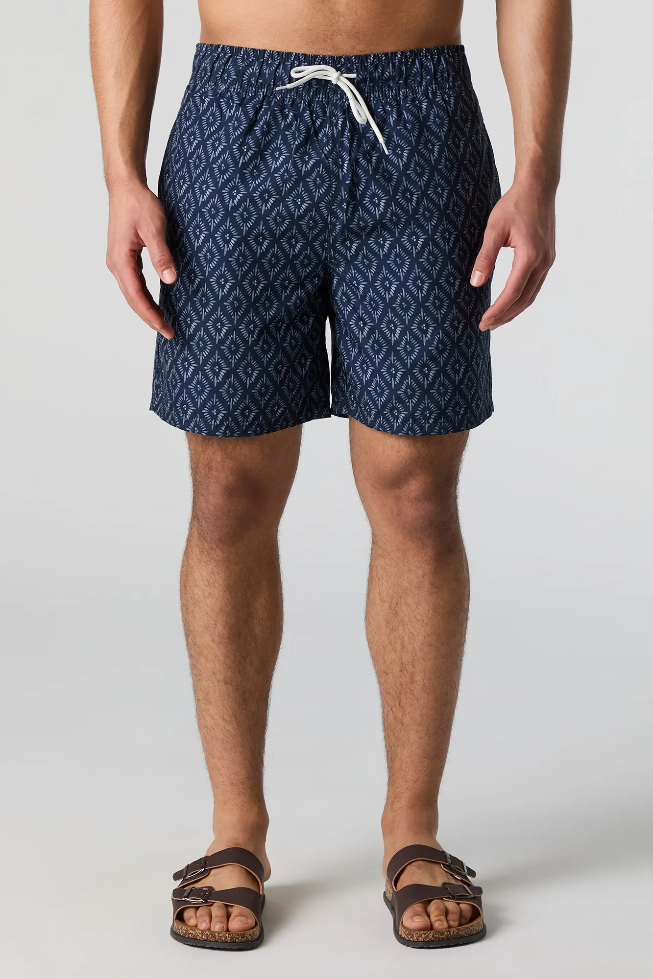Printed Drawstring Swim Short sold by Urban Planet
