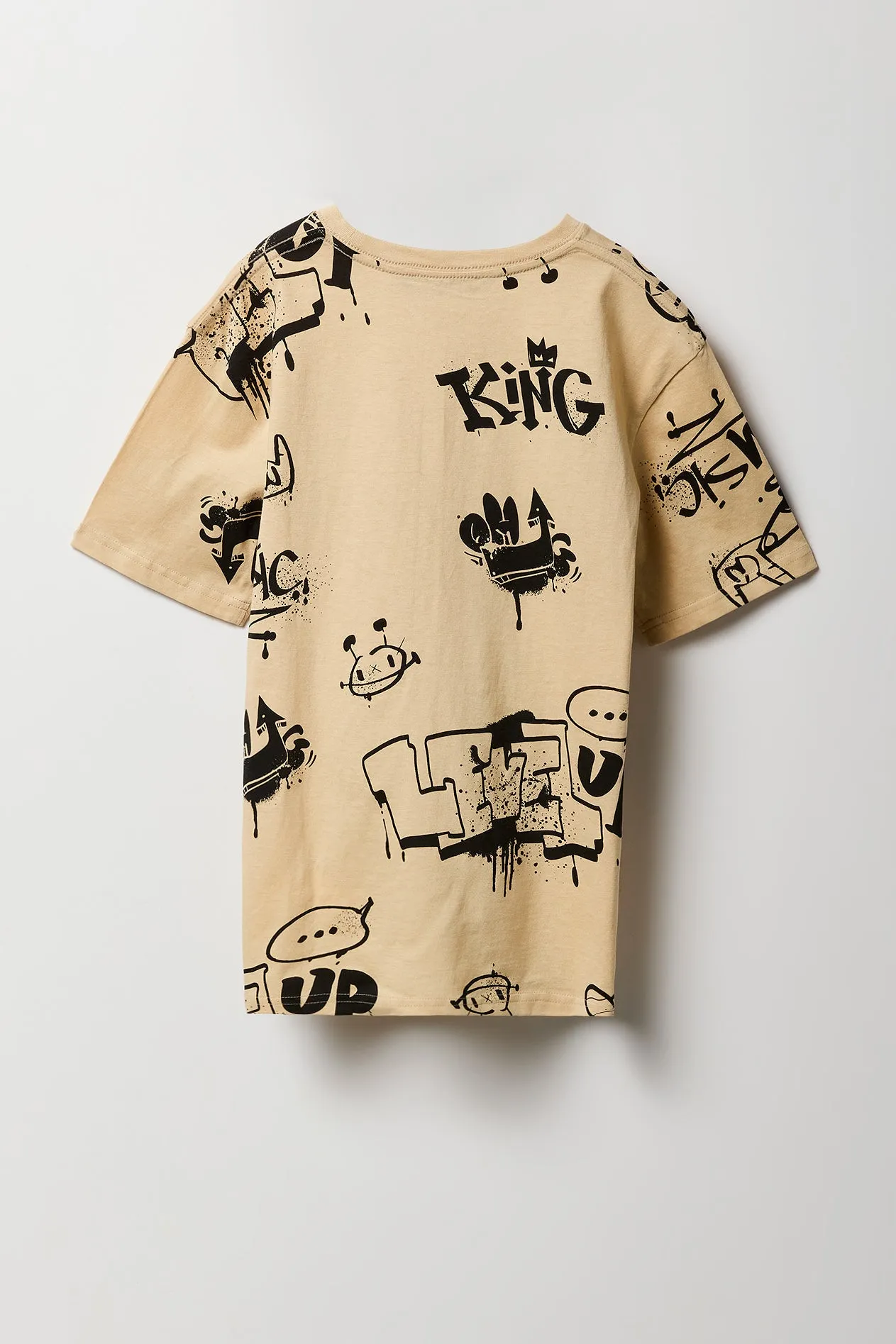 Boys Graffiti Print T-Shirt sold by Urban Planet product image thumbnail 4