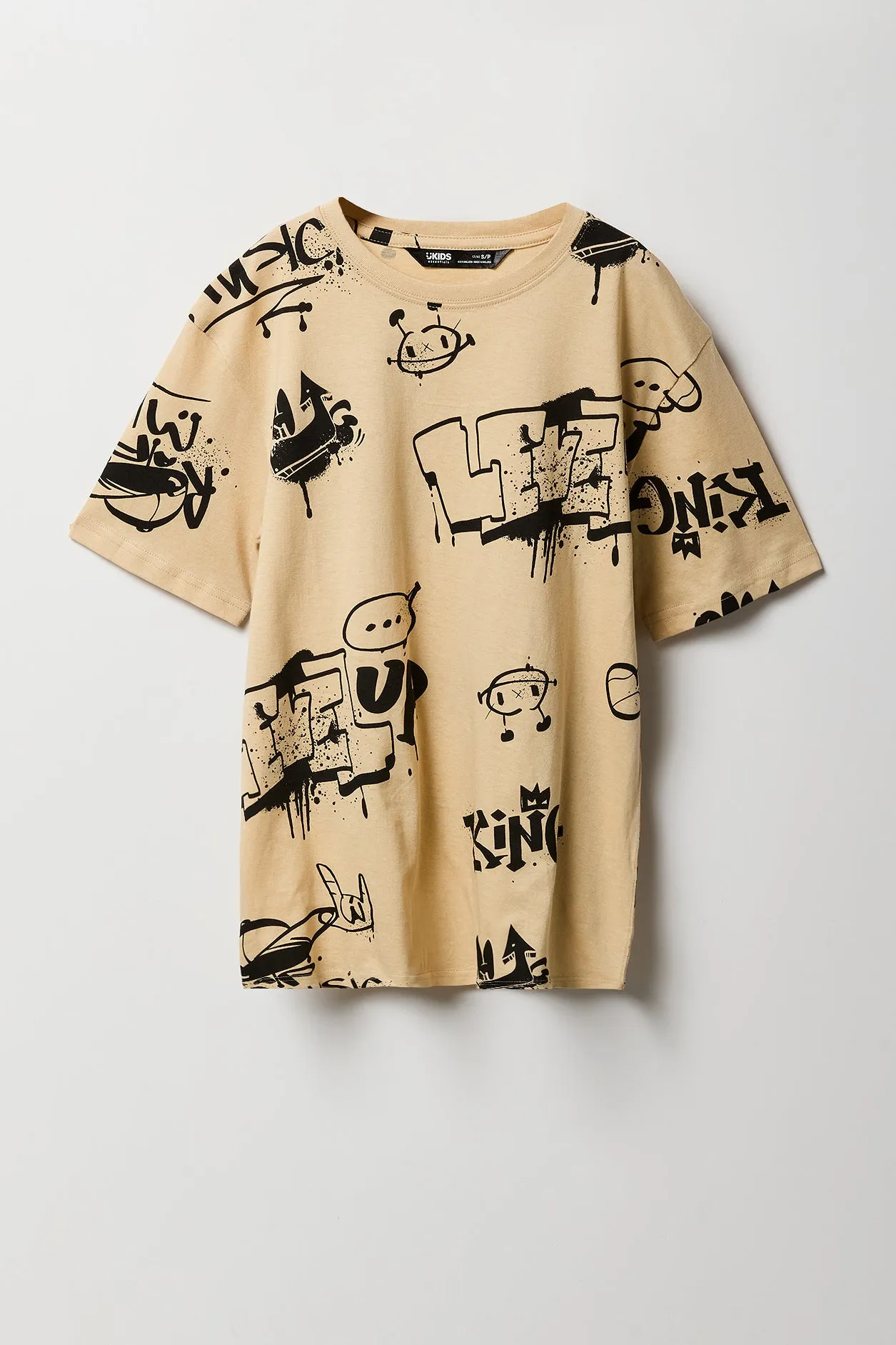 Boys Graffiti Print T-Shirt sold by Urban Planet product image thumbnail 3