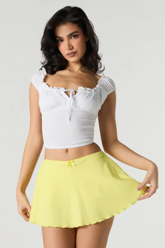 Ruffle Trim Mini Skort sold by Urban Planet