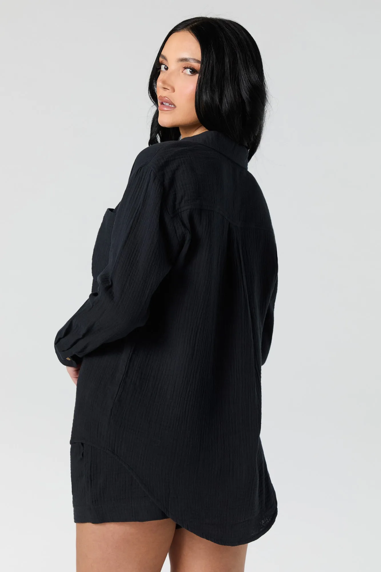 Textured Button-Up Top sold by Urban Planet product image thumbnail 5