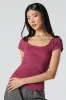 Ribbed Scoop Neck Short Sleeve Top sold by Urban Planet