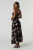 Jupe maxi smockée fleurie sold by Urban Planet