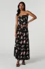 Jupe maxi smockée fleurie sold by Urban Planet