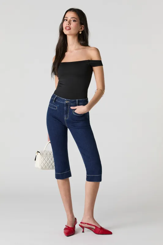 Denim Capri sold by Urban Planet