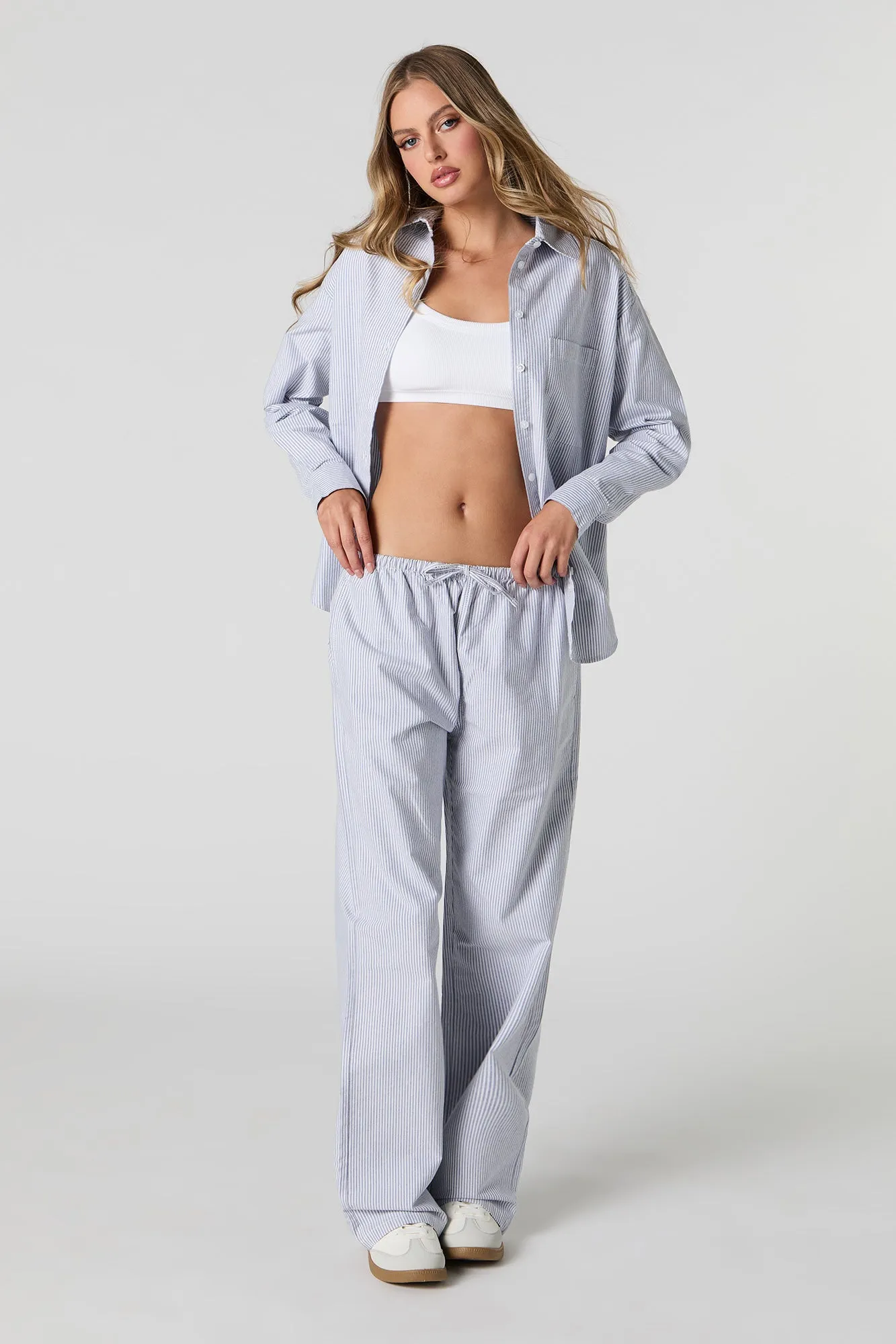 Linen Oversized Button-Up Top sold by Urban Planet product image thumbnail 3