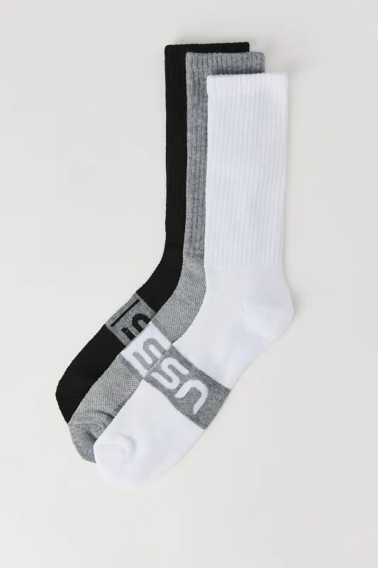 Athletic Arch Support Crew Socks (3 Pack) sold by Urban Planet
