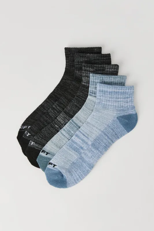 Chaussettes un quart marbrées (paquet de 5) sold by Urban Planet