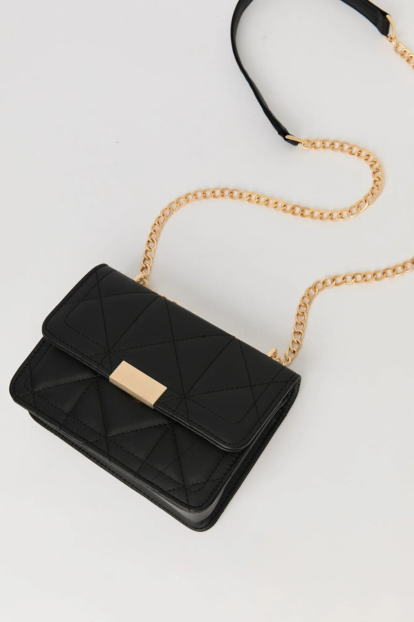 Faux Leather Quilted Crossbody Purse sold by Urban Planet product image thumbnail 4