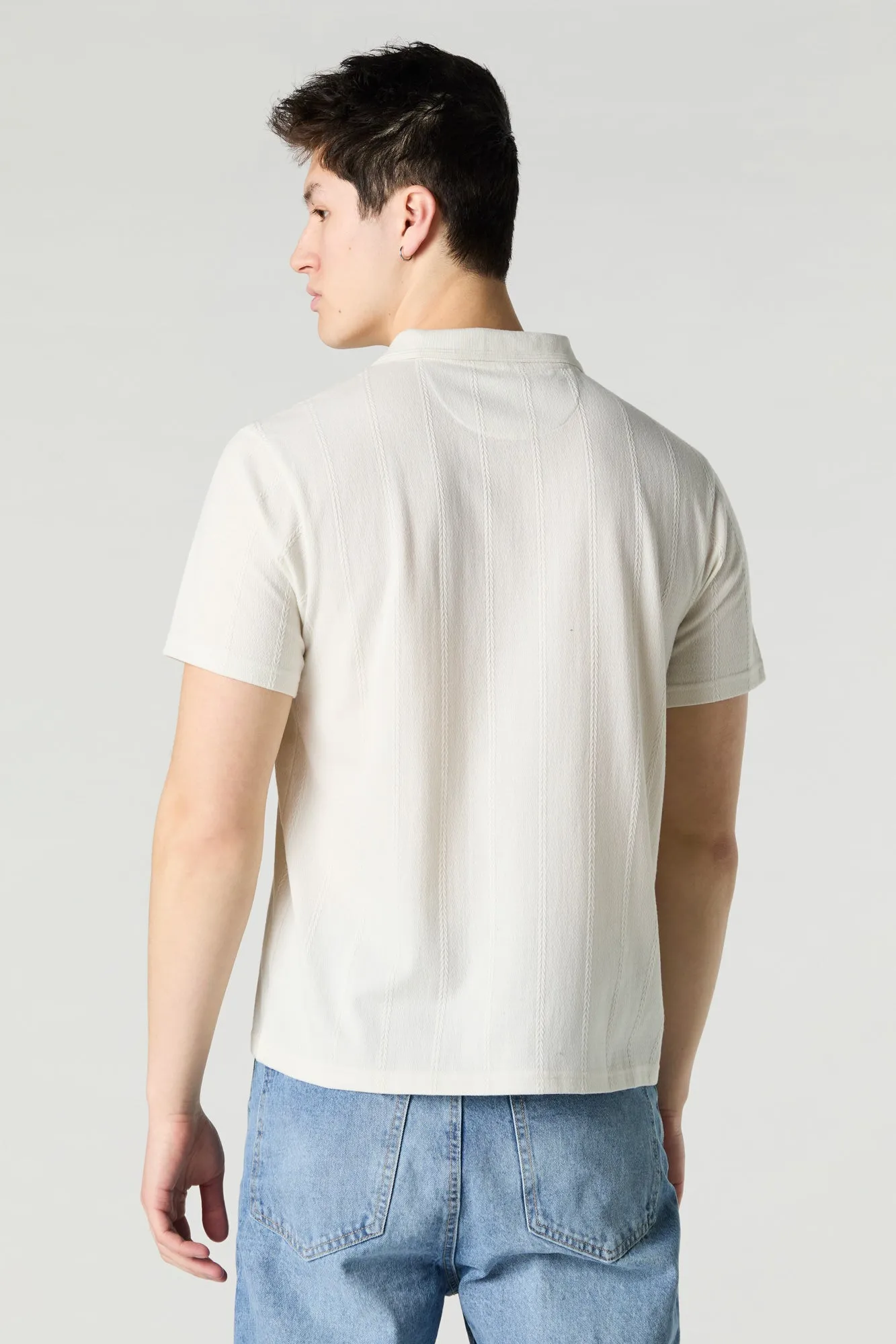 Polo texturé avec fermeture à glissière sold by Urban Planet product image thumbnail 2