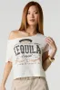 T-shirt à épaule dégagée et imprimé western sold by Urban Planet