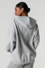 Oversized Embroidered Fleece Zip-Up Hoodie sold by Urban Planet