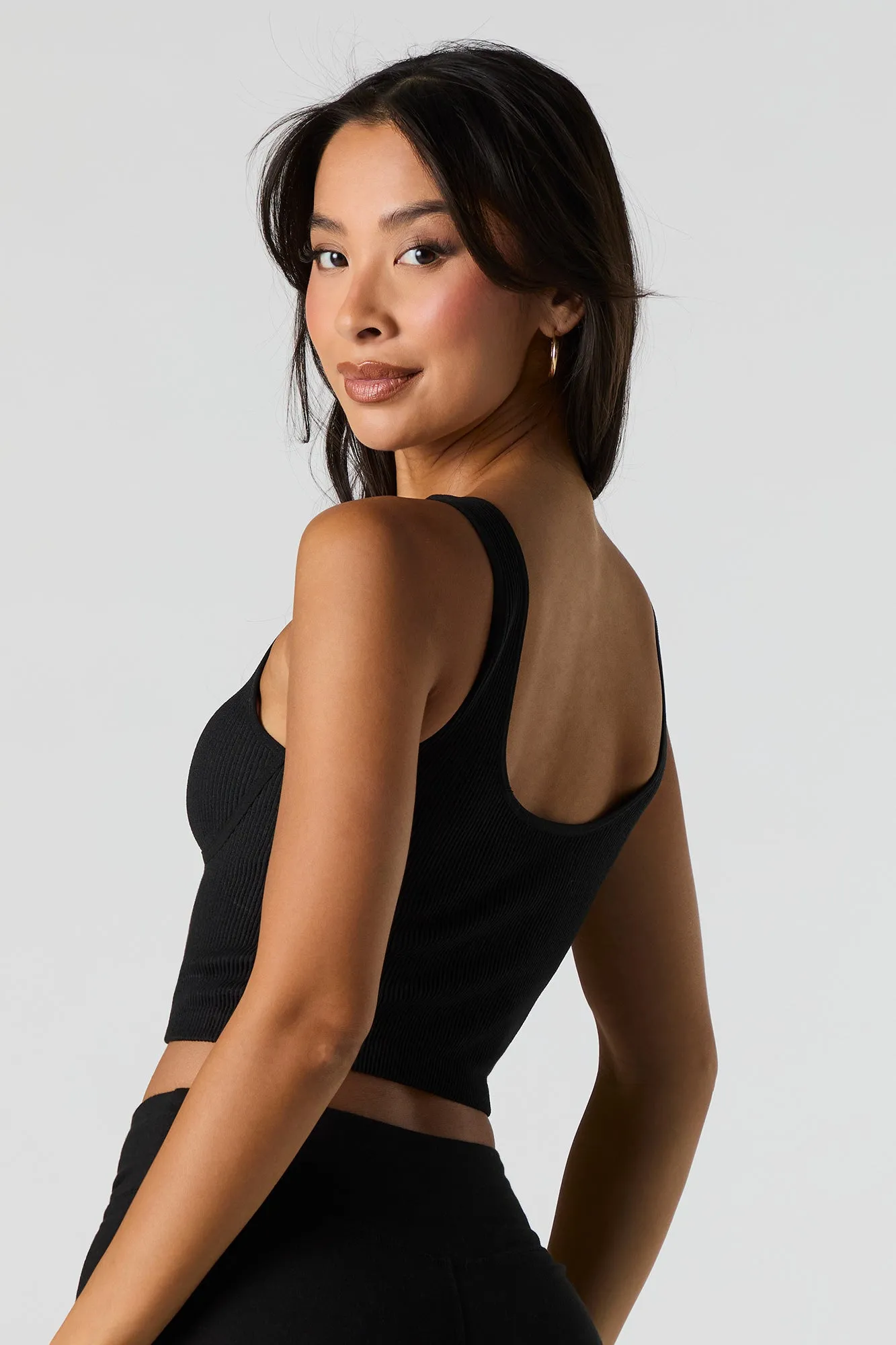 Seamless Ribbed Cropped Tank sold by Urban Planet product image thumbnail 5