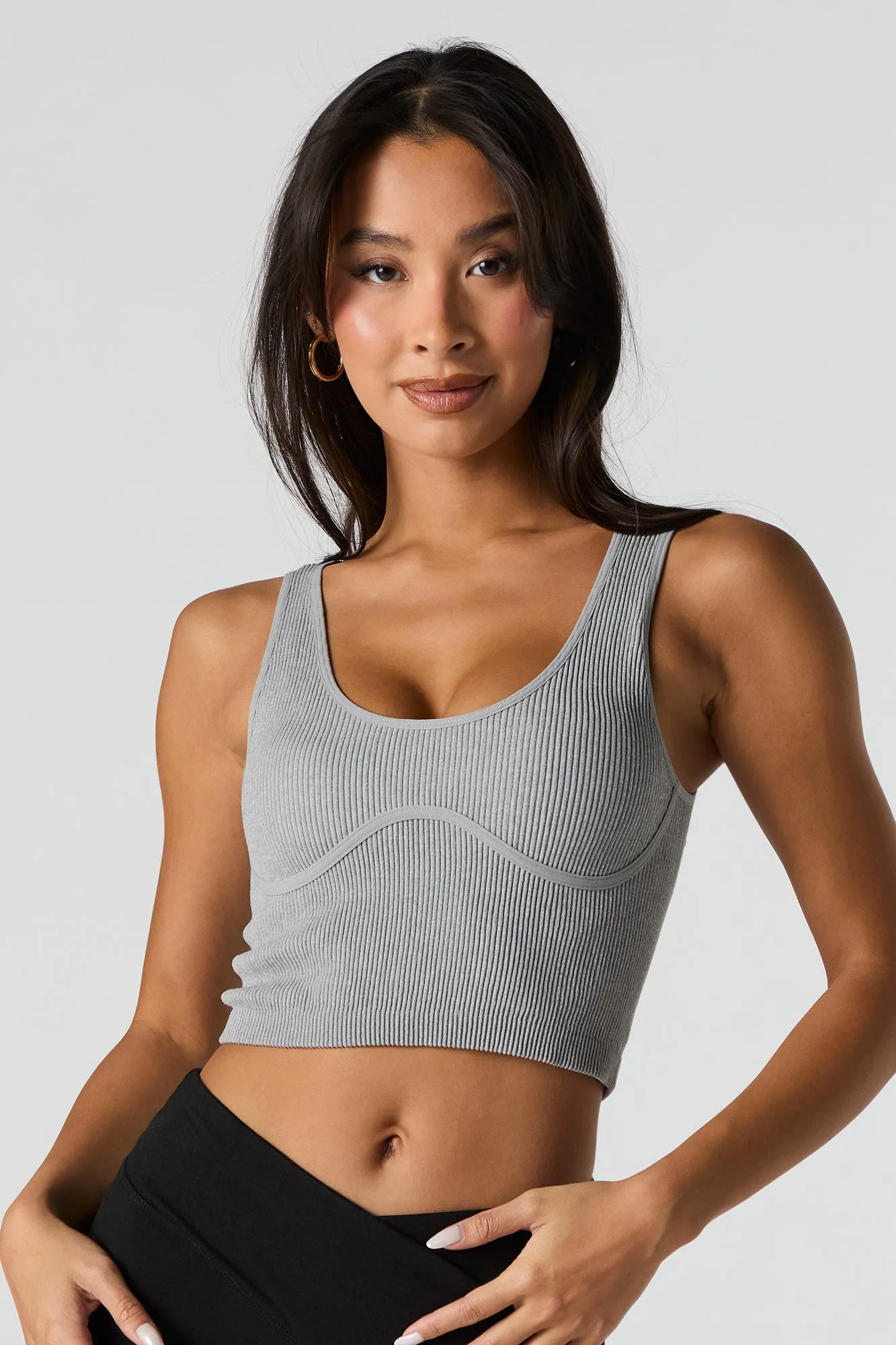 Débardeur côtelé court sans couture sold by Urban Planet