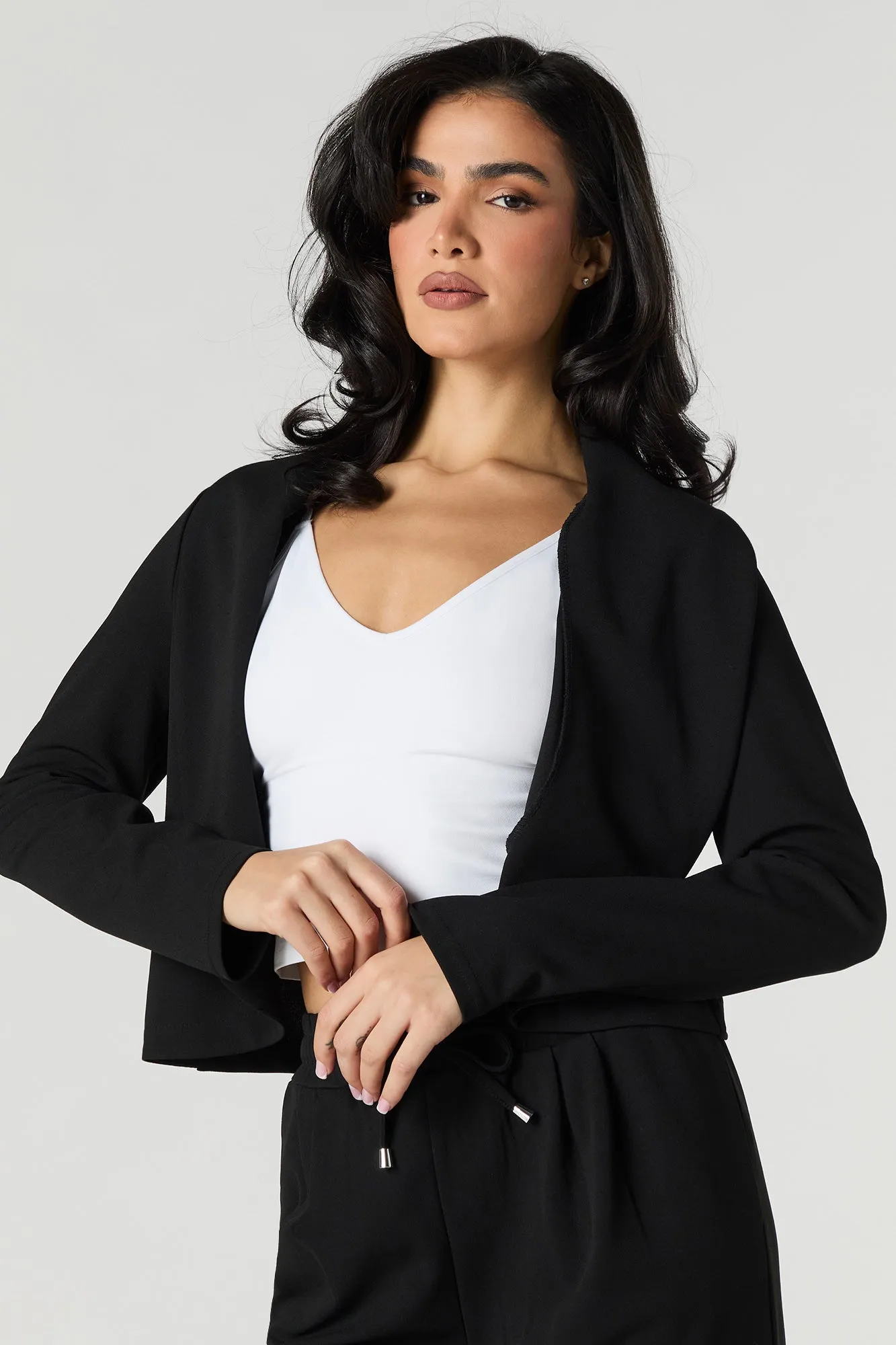 Blazer ouvert en crêpe sold by Urban Planet product image thumbnail 4