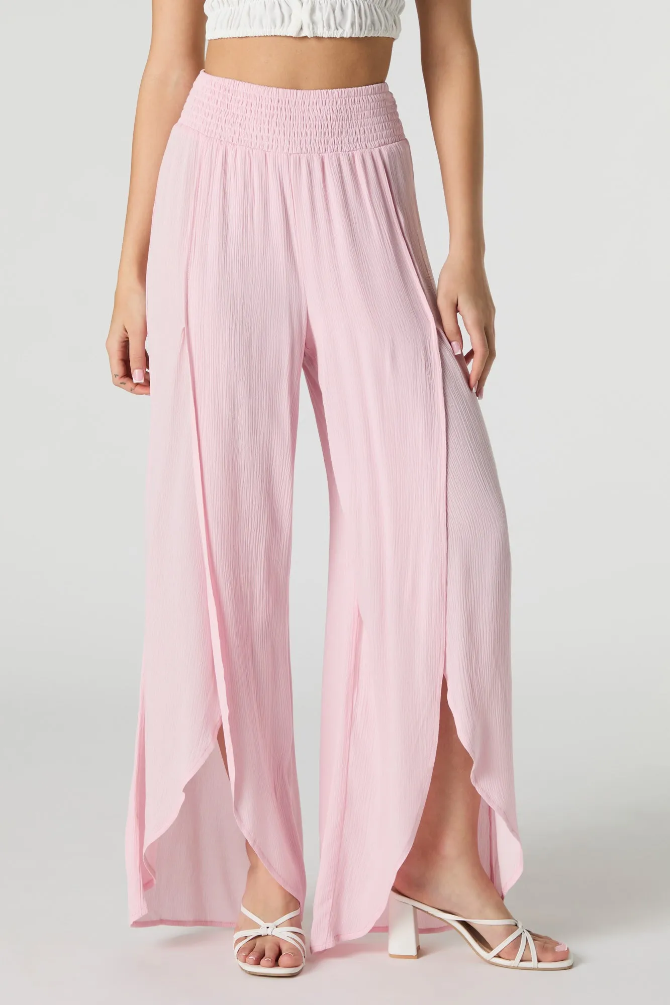 Pantalon fluide à jambe large avec fente sold by Urban Planet product image thumbnail 2