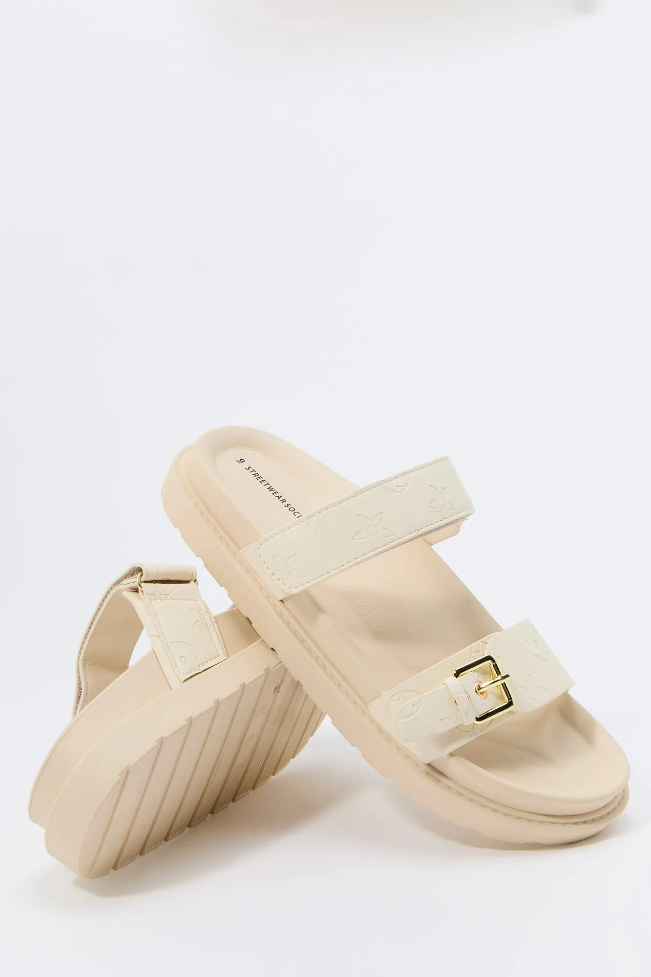 Status Print Buckle Sandal sold by Urban Planet
