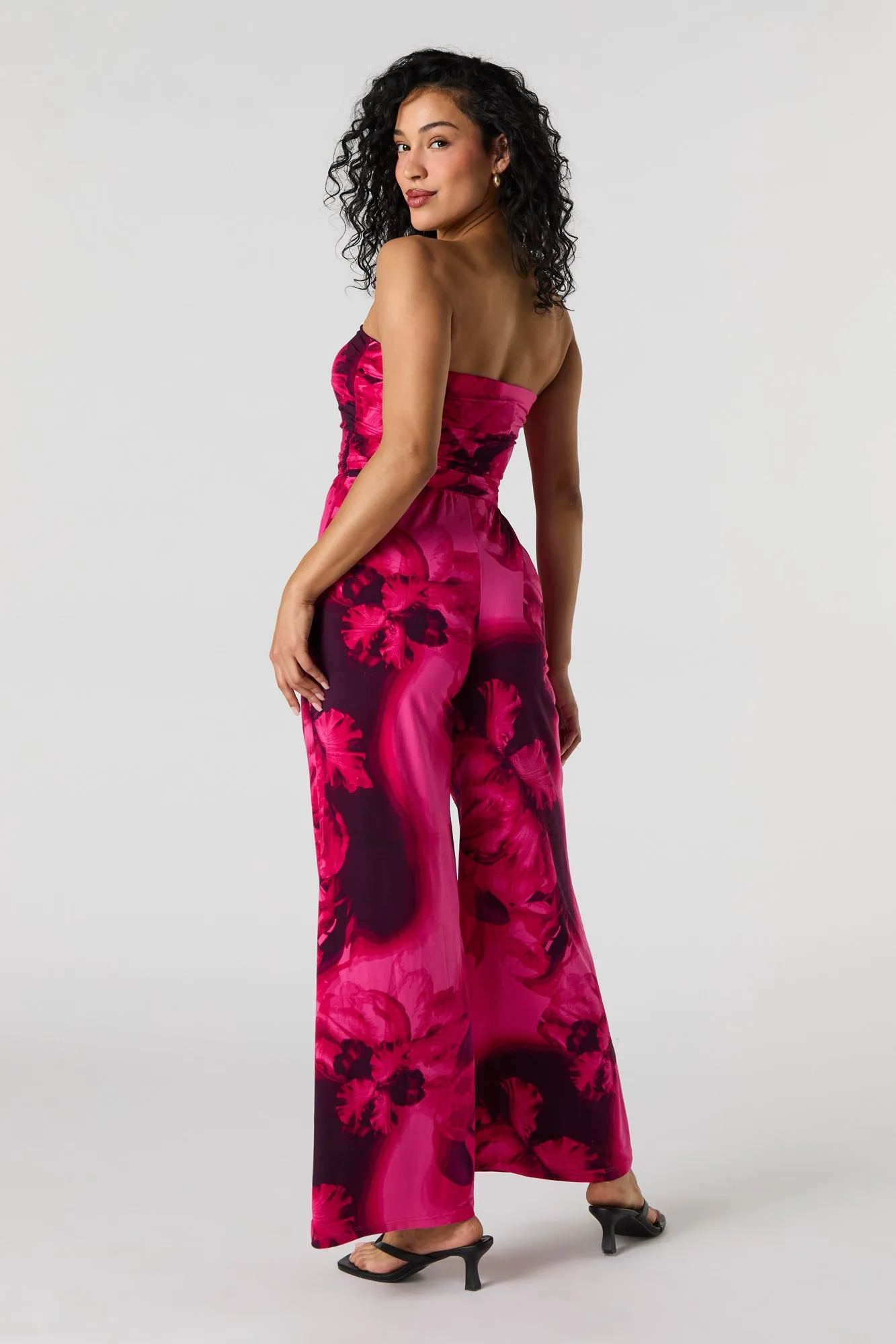 Floral Strapless Wide Leg Jumpsuit sold by Urban Planet product image thumbnail 2