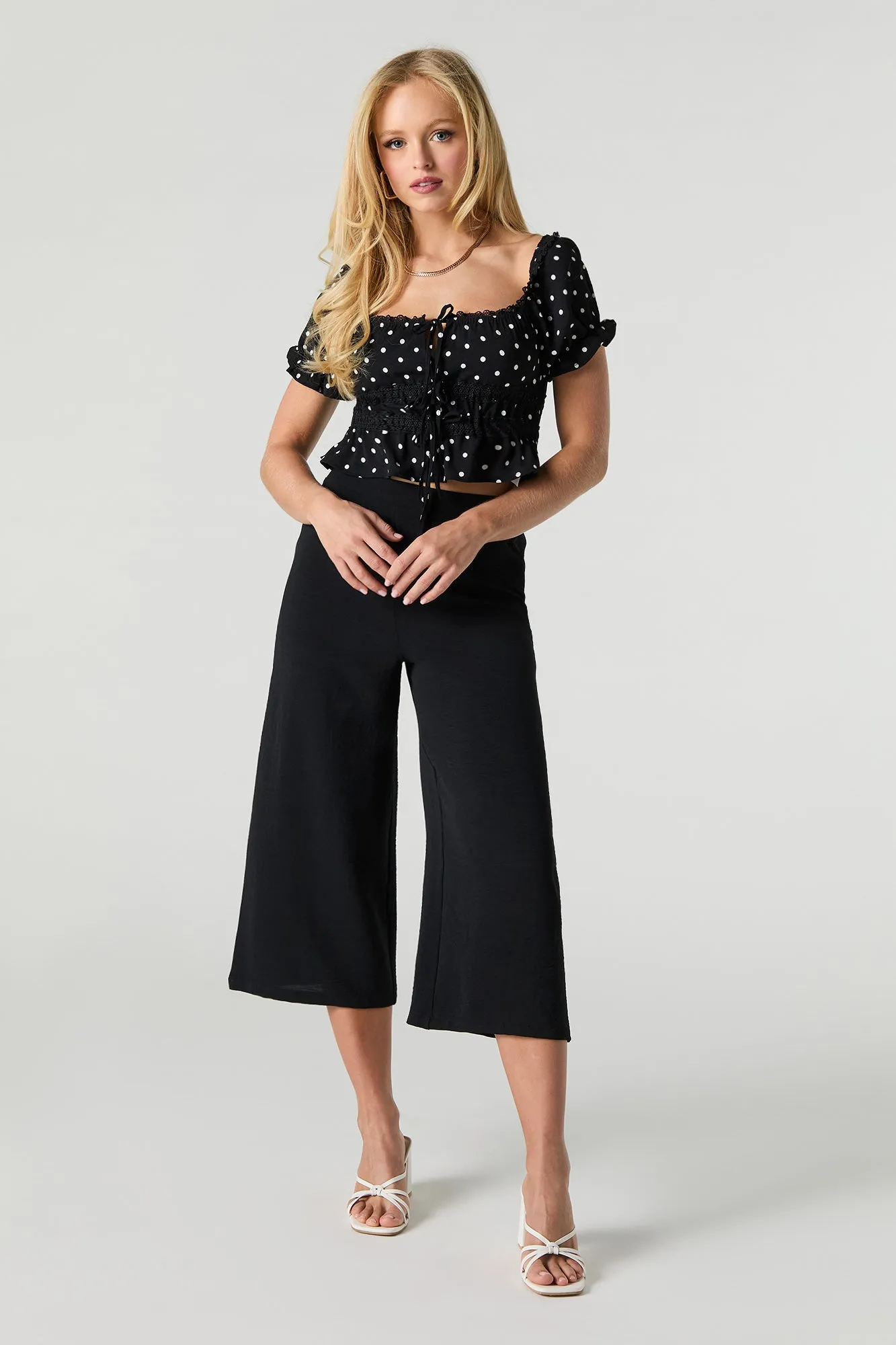 Flowy Wide Leg Capri sold by Urban Planet product image thumbnail 4