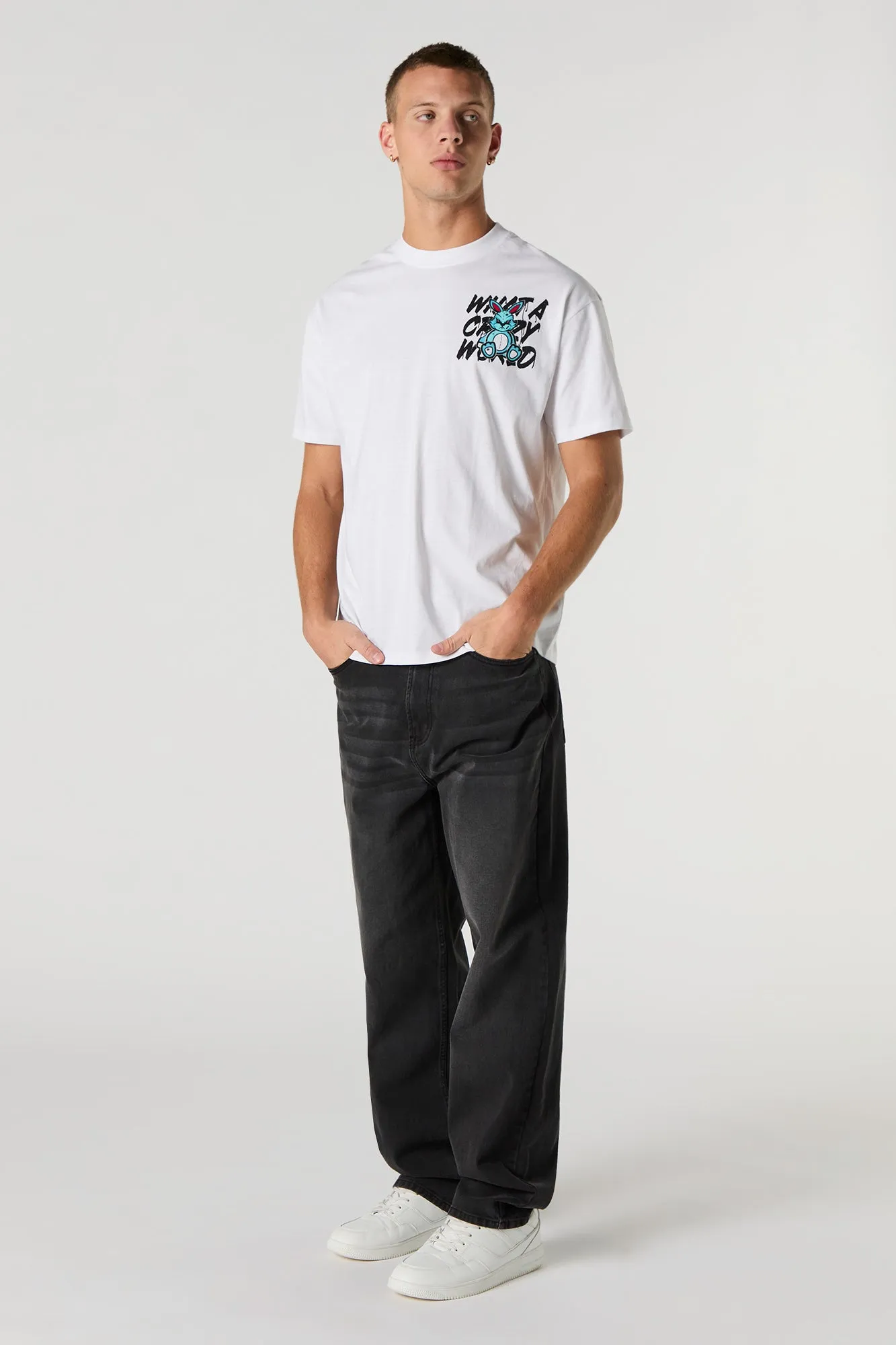 T-shirt à imprimé Crazy World Bunny sold by Urban Planet product image thumbnail 3