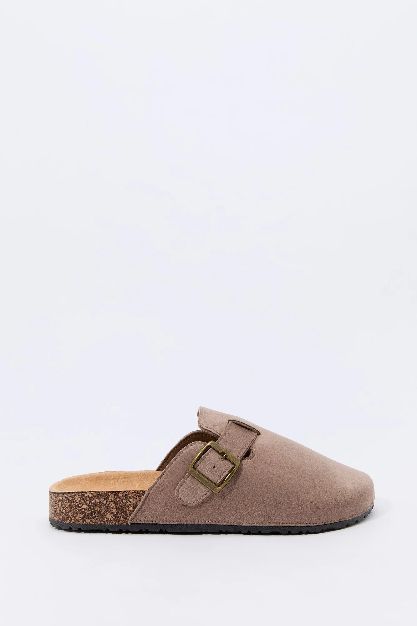 Faux Suede Buckled Cork Sandal sold by Urban Planet