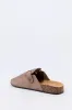 Faux Suede Buckled Cork Sandal sold by Urban Planet
