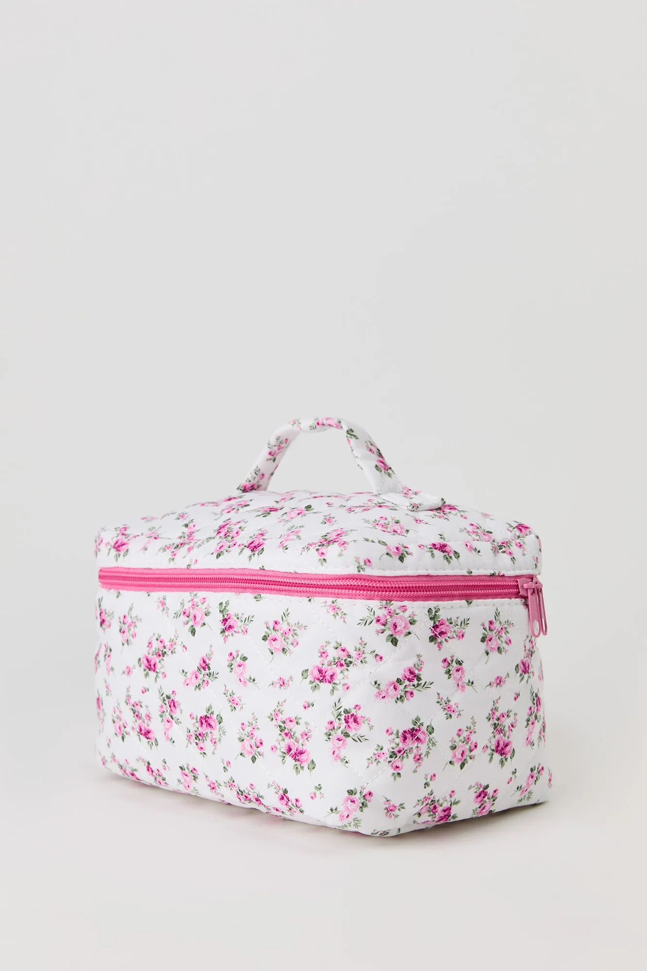 Large Floral Quilted Makeup Bag sold by Urban Planet product image thumbnail 2