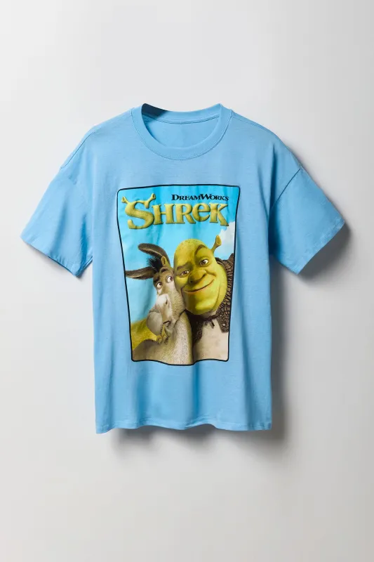 T-shirt de coupe garçonne à imprimé Shrek sold by Urban Planet