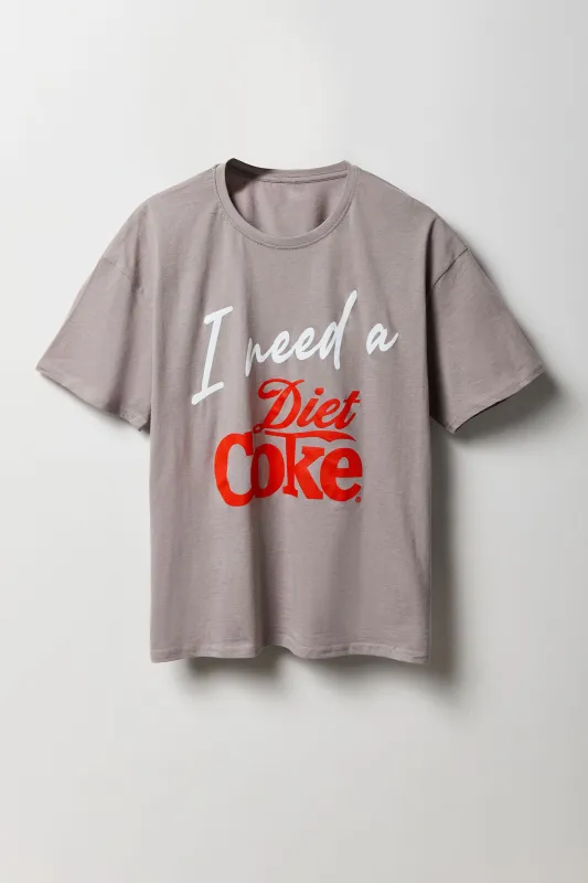 I Need Diet Coke Graphic Boyfriend T-Shirt sold by Urban Planet