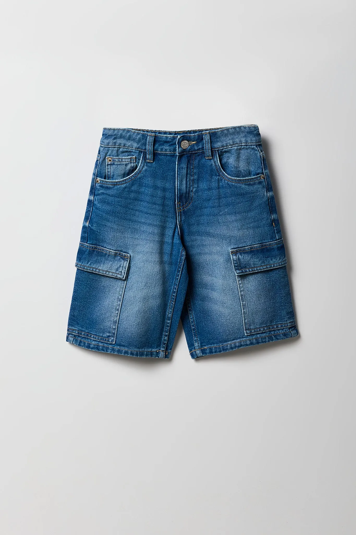 Girls Mid Rise Cargo Jort sold by Urban Planet product image thumbnail 5