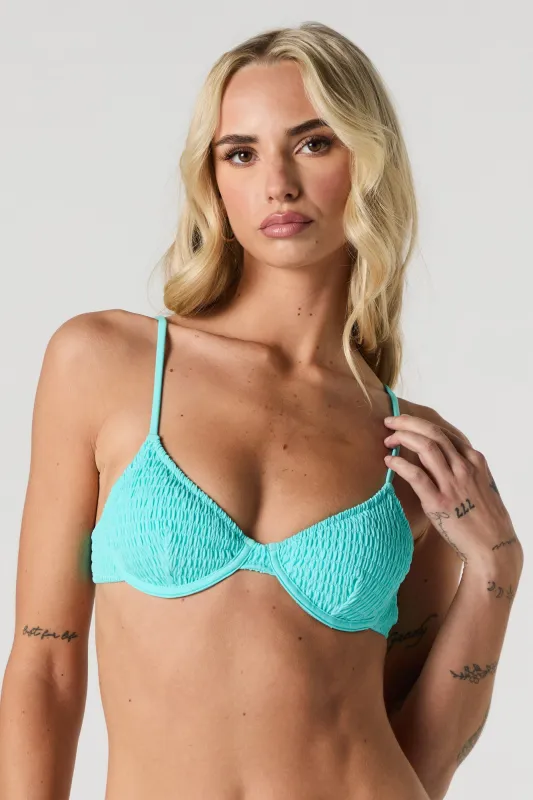 Crinkle Bra Bikini Top sold by Urban Planet