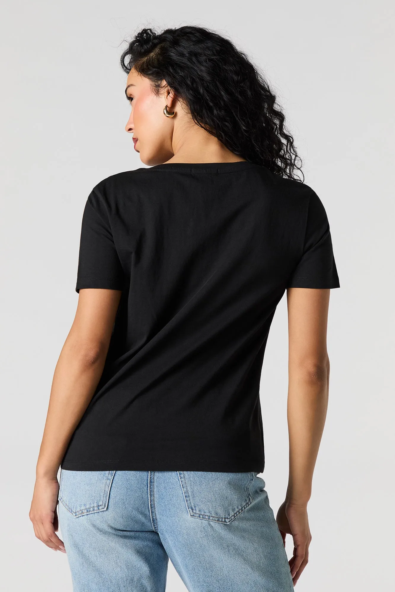 T-shirt décontracté à encolure en V sold by Urban Planet product image thumbnail 5