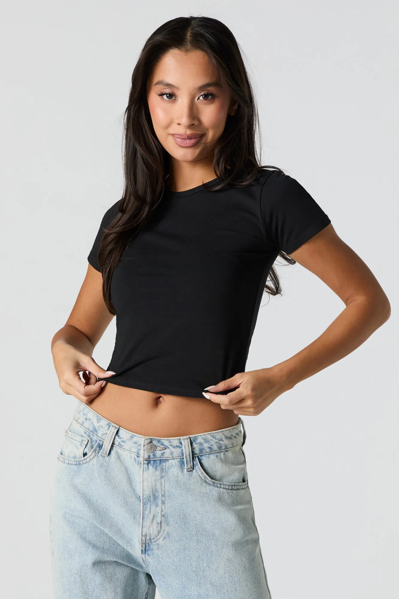 T-shirt ras du cou ultracourt sold by Urban Planet product image thumbnail 4