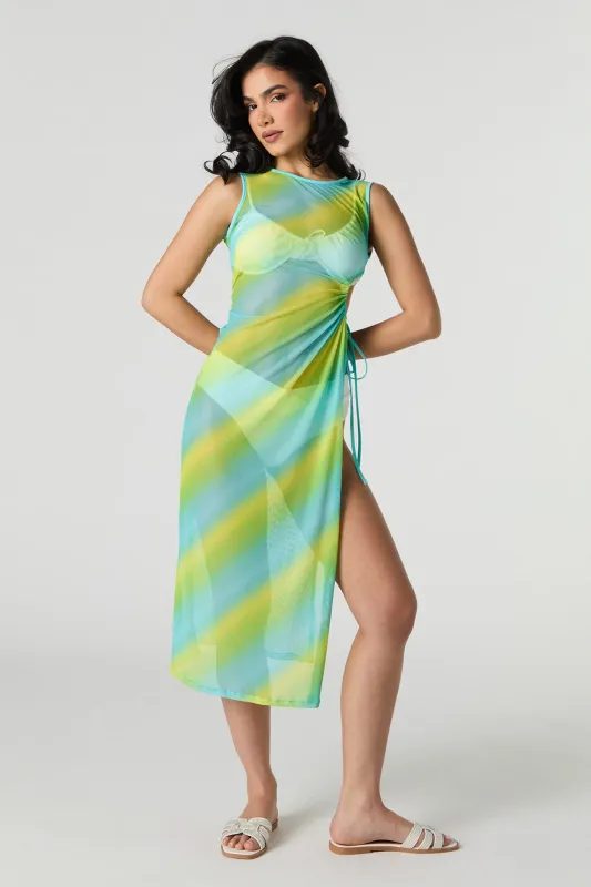 Robe midi couvre-maillot en filet avec attache latérale sold by Urban Planet