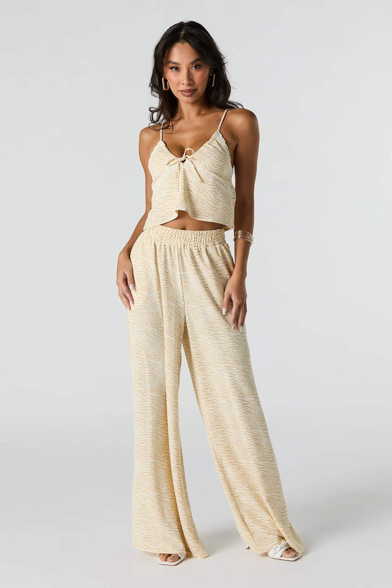 Flowy Lace Trim Cami sold by Urban Planet product image thumbnail 3