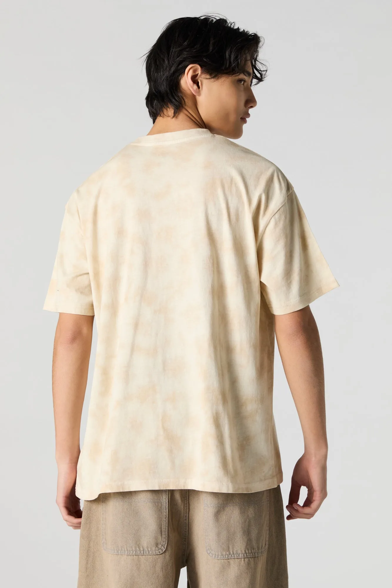 T-shirt noué-teint décontracté avec motif brodé LTD sold by Urban Planet product image thumbnail 2