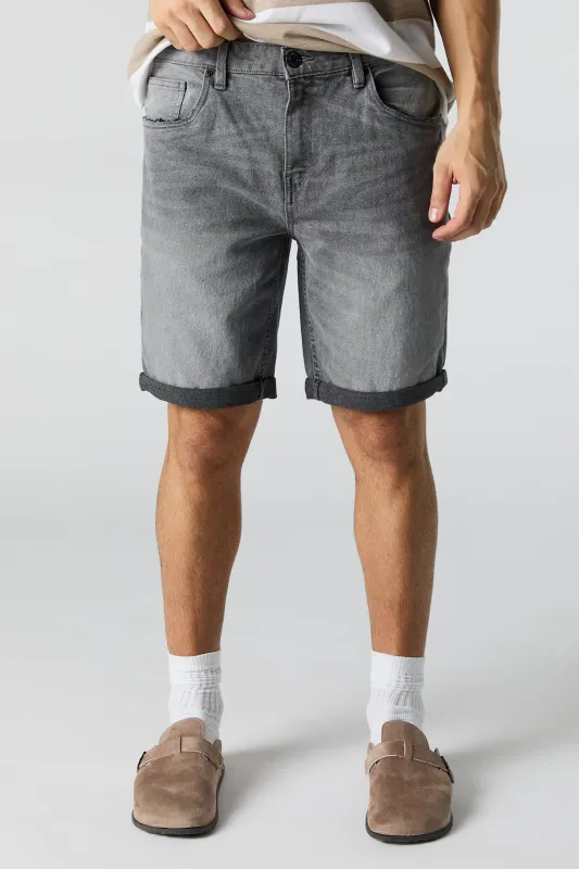 Stretch Denim Rolled Hem Short sold by Urban Planet